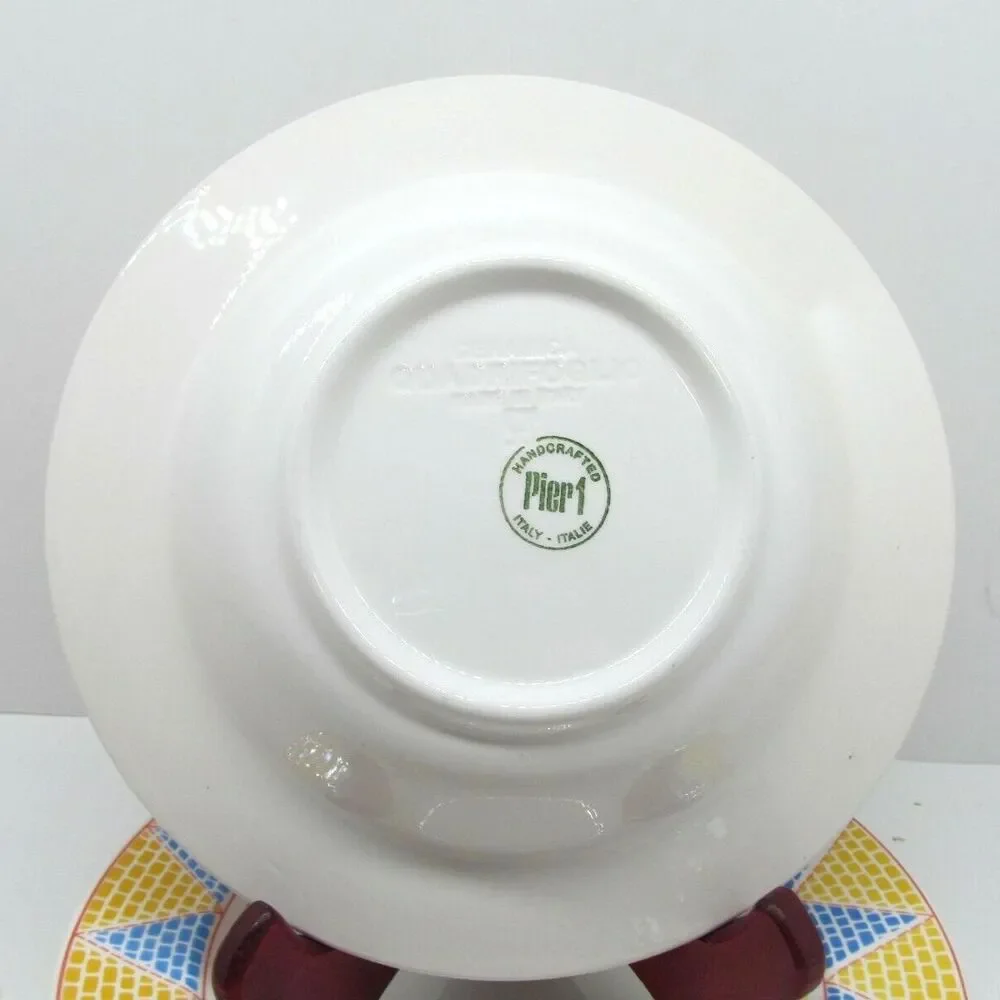 Pier 1 Ceramica quadrifoglio Italy rimmed soup bowls Bundle of 3